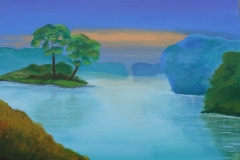 Abendsonne, Acryl 100 x 80 cm