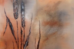 Rohrkolben, Acryl 60 x 90 cm