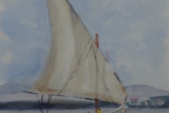 Segeltour I, Aquarell 40 x 28 cm