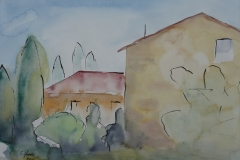 Toskana, Aquarell 28 x 38 cm