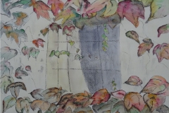 Geheimes Fenster, Aquarell & Tusche, 30 x 40 cm