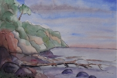 Klippen, Aquarell & Tusche 38 x 29 cm